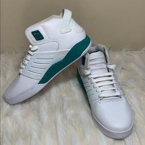 Supra white and forest green sneakers